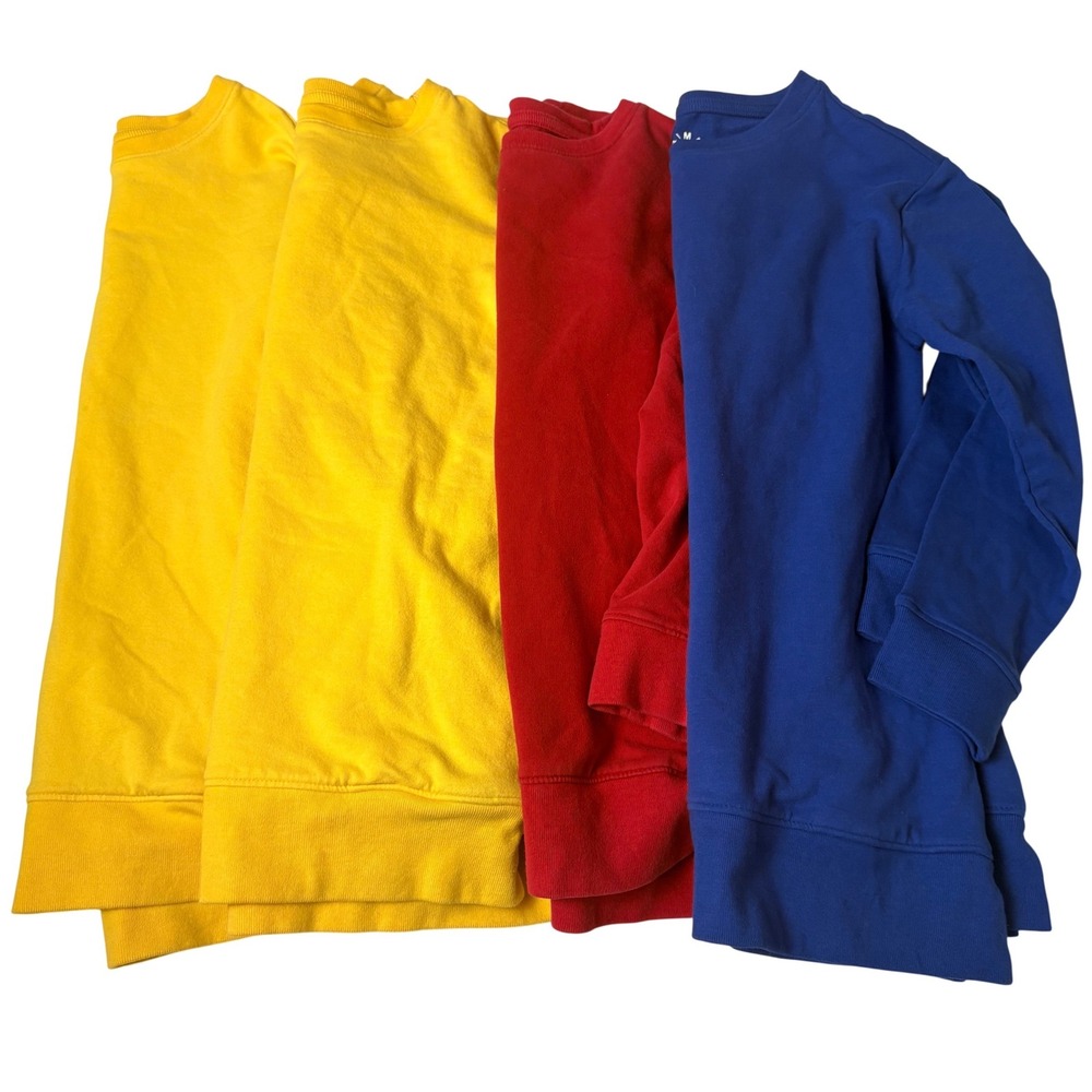 Primary Sweatshirt Leggings Pants Bundle Kids Size 8-9 Yellow Red Blue Pullover